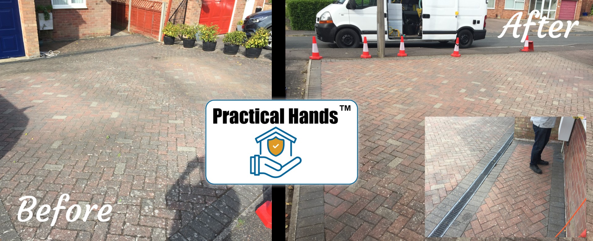 Block Paving Driveway Cleaning Image Image