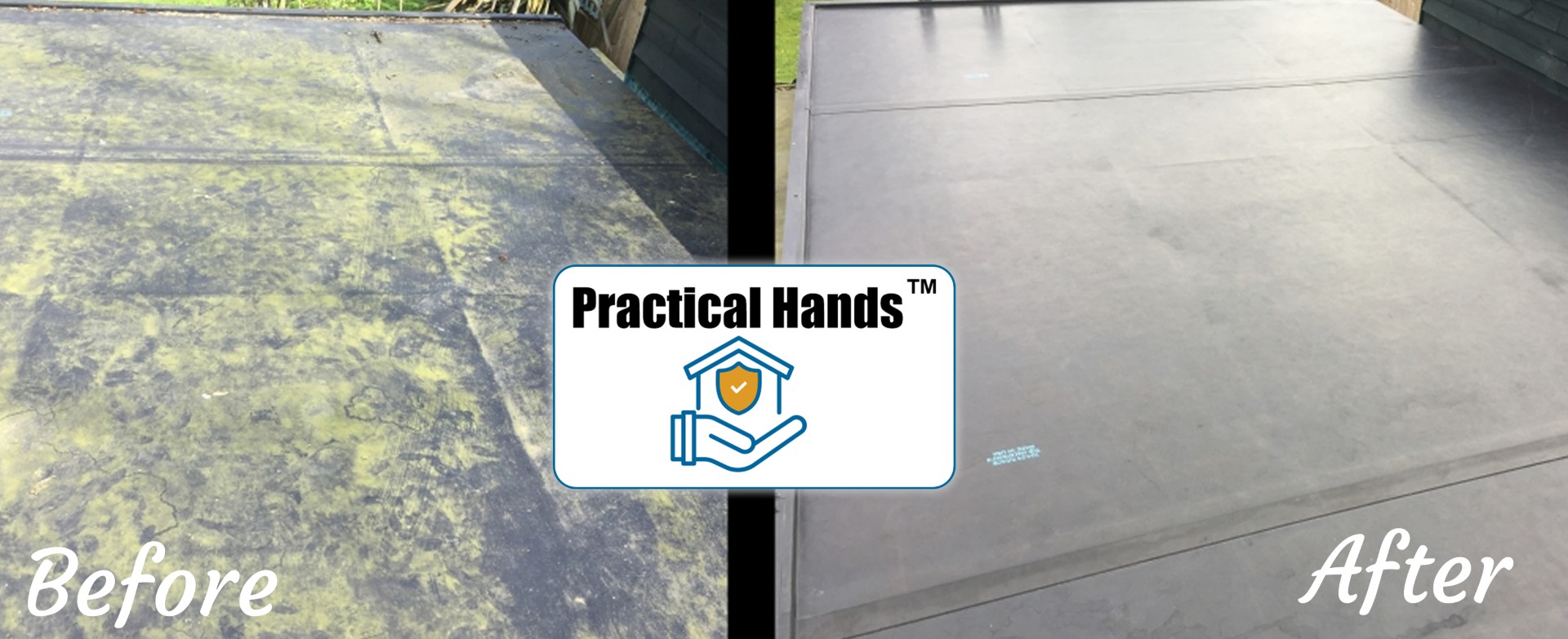 Flat Roof Cleaning Image Image
